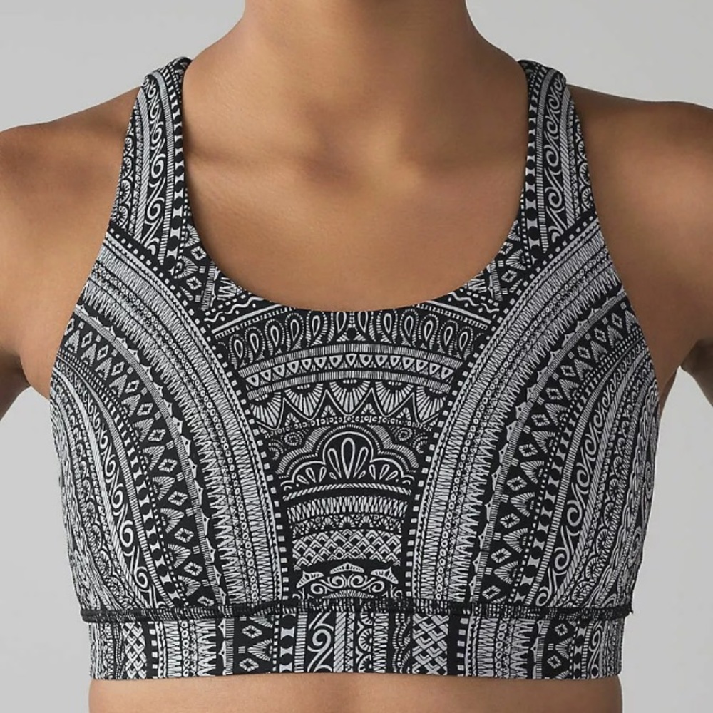 Lululemon Energy Sports Bra Nulux Entwined Black 6 - Picture 1 of 6